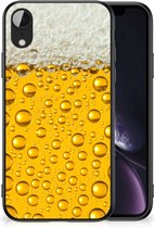 Silicone Back Cover Geschikt voor iPhone XR Telefoonhoesje met Zwarte rand Bier