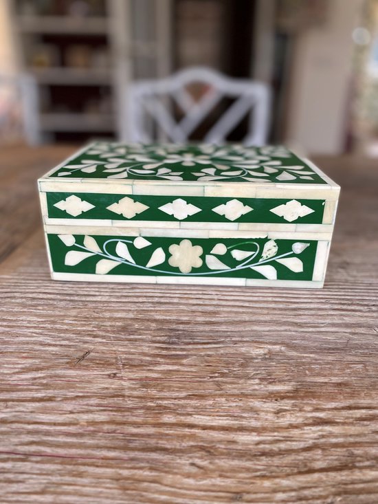 Inlay Doos Decoratieve doos groen van bone inlay | bol.com