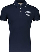 In Gold We Trust Polo Blauw voor Mannen - Lente/Zomer Collectie