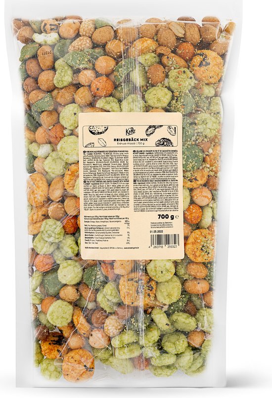 KoRo | Mélange de crackers de riz Cacahuètes- Wasabi 700 g