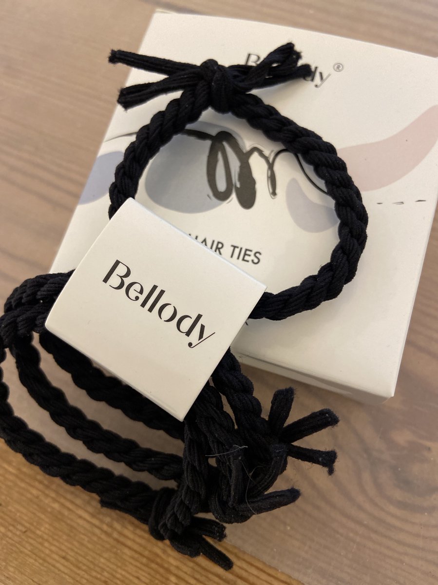 Bellody Original Hair Ties Classic Black 4 Uds