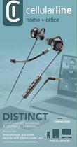 Cellularline Distinct Headset Bedraad In-ear Oproepen/muziek Zwart