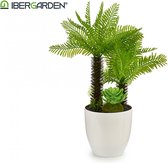 Decoratieve plant Wit Groen Plastic (18 x 33 x 18 cm)