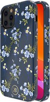 Kingxbar Flower Backcover Iphone 12 Pro Max 6.7'' Blauw Floip67bl