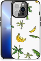 GSM Hoesje iPhone 13 Pro Max Mobiel TPU Hardcase met Zwarte rand Banana Tree