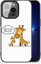 Smartphone Hoesje iPhone 13 Pro Trendy Telefoonhoesjes met Zwarte rand Giraffe