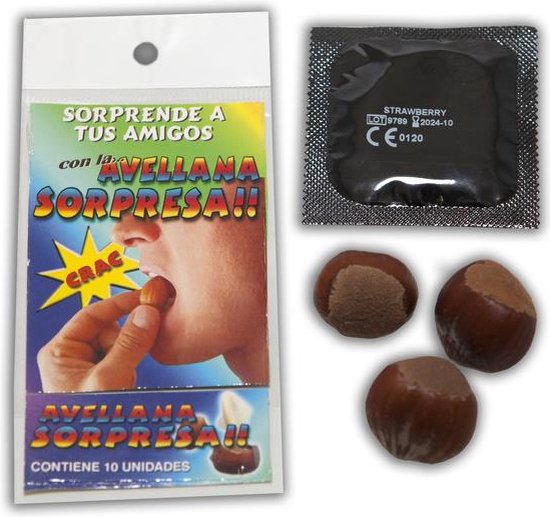 3 Surprise Hazelnuts with Condom bol