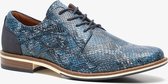 Emilio Salvatini heren veterschoenen snake - Blauw - Maat 47