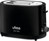 Ufesa Broodrooster TT7485 - Tosti Maker - Toaster - Verstelbaar - 2 Broden - 750W -  Zwart