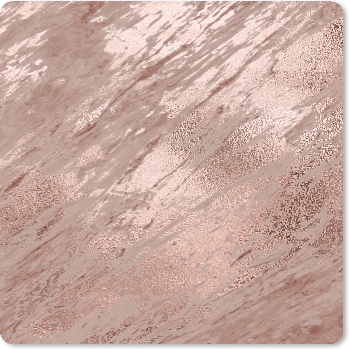 Muismat 20x20 cm - Mousepad Marmer - Patronen - Roze - Muismatten