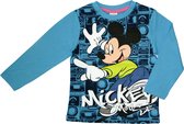 Disney Mickey Mouse Jongens Longsleeve - Blauw - T-shirt met lange mouwen - Maat 116