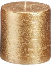 Kaars - rustiek - goud - paraffine - 7 cm
