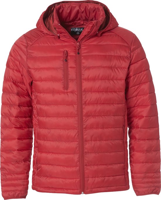 Clique imitatie dons gevoerde jas met capuchon Hudson Heren Rood - Maat L