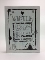 Tekstbord 30x40 cm rand Winter