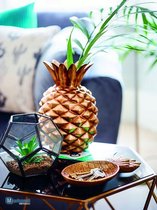 Fleau Ananas Vaas - Goud - Keramiek - Pineapple - Bloempot - Decoratie - Beeld - Plantenbak - Voor Binnen en Buiten - Woonkamer/Kantoor/Slaapkamer/Keuken