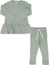 Winter Ruffle Ribbed Set - Mint