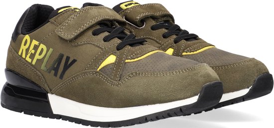 Replay Coulby Lage sneakers - Jongens - Groen - Maat 35 | bol.com