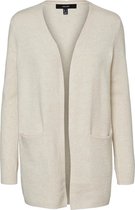 Vero Moda VMDOFFY LS SHORT OPEN CARDIGAN GA NOOS Dames Vest Birch  - Maat  XL