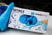 Medybird Nitril Handschoenen - 100 stuks - Maat L - Medische Handschoenen - Blauw