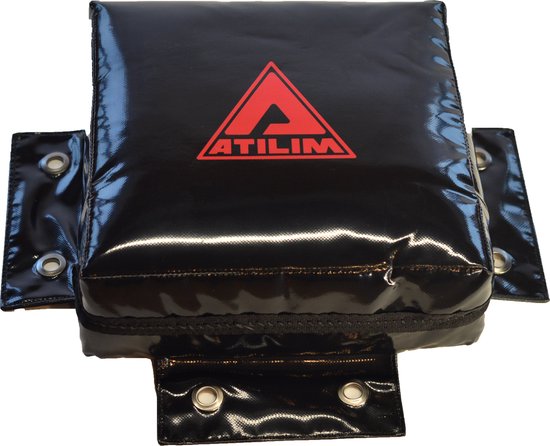 ATILIM FightersGear Bisonyl - Wall Fitness Strike Focus Punch Portable Target Training Foam Muay Thai Kick Box MMA Wing Chun Muur Pad Bag - Black Zwart