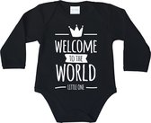 RompertjesBaby - Welcome to the world little one - maat 92 - lange mouwen - baby - baby kleding jongens - baby kleding meisje - rompertjes baby - kraamcadeau meisje - kraamcadeau j