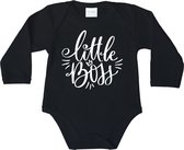 Baby rompertjes - Little boss - maat 80 - lange mouwen - baby - baby kleding jongens - baby kleding meisje - rompertjes baby - kraamcadeau meisje - kraamcadeau jongen - zwanger - s