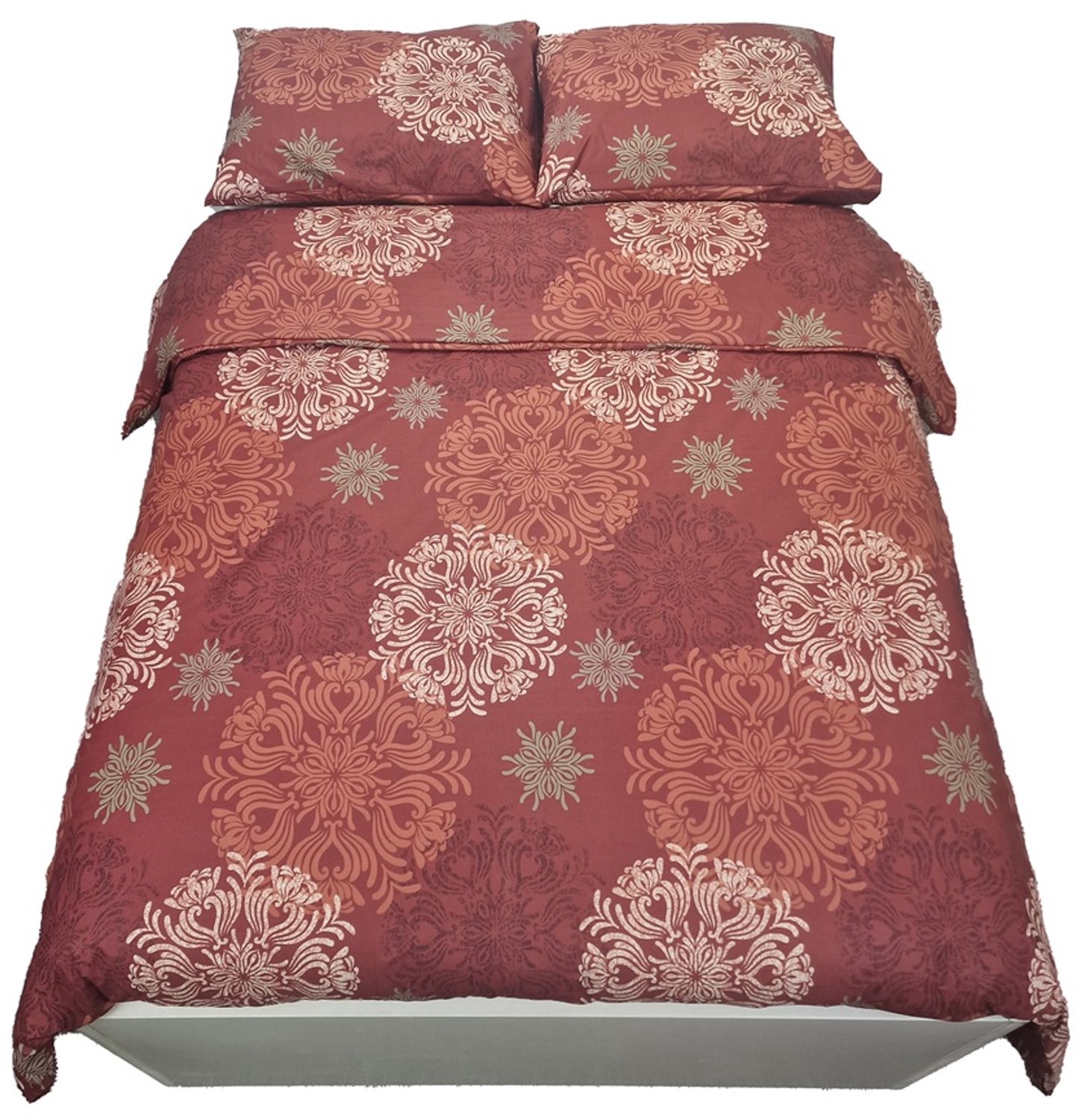 Sofiben dekbedovertrek met een doorlopende rits over 3 zijden, dessin Linja, afm 200 x 200 cm, katoenmenging (70% katoen / 30% polyester) met 2 kussenslopen