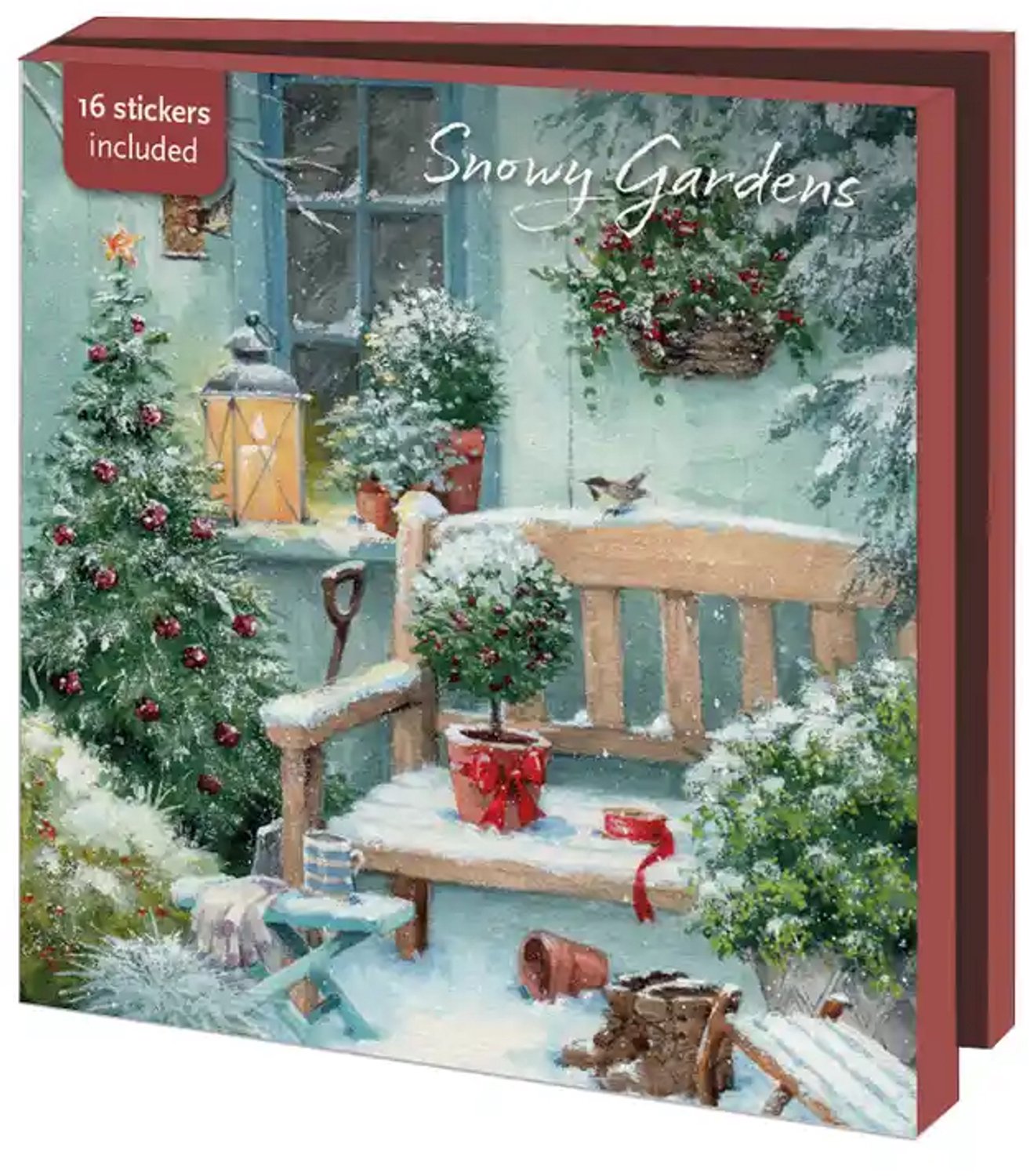 Kerstkaarten 10x - Kaartenmapje met env, Snowy Gardens, Hazel Lincoln - 5 x 2 motieven