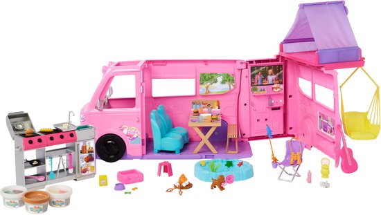 Barbie Droomcamper - Speelset met daktent en meer dan 60 accessoires — cadeau in Spellen & Speelgoed - foto 6