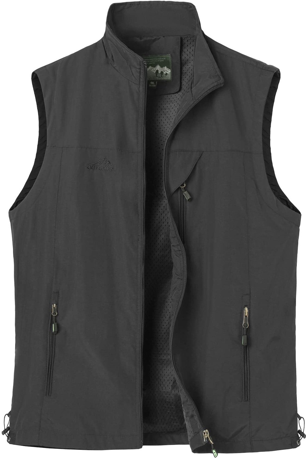 Heren Outdoor Bodywarmer Mouwloos Vest Lichtgewicht en Ademend Sneldrogend Met Zakjes Voor Vissen Kamperen en Outdoor Standard