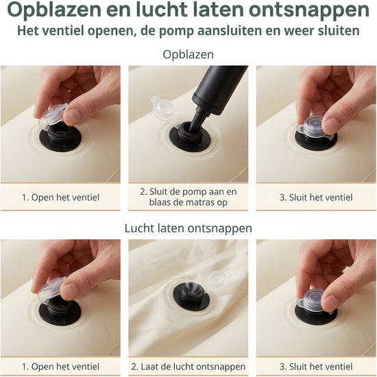 Opblaasbaar Zwangerschapskussen - Buikligkussen voor Zwangeren - Opblaasbaar Buikkussen - PVC Zwangerschapsmatras met Pomp - Ondersteunend Full Body Kussen voor Zwangere Vrouwen - 165 x 70 x 25 cm - Kaki — afbeelding 5