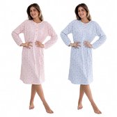 Cocodream dames nachthemden - lange mouw - 100% katoen - 2-pack - maat XL - Screen