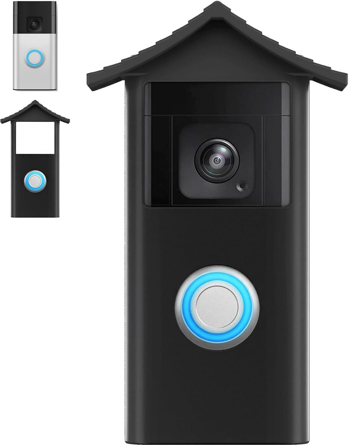 Silicone cover compatible with the (Version 2024) doorbell – protects the Ring Battery Doorbell 2024 Version from direct sunlight, weather and UV radiation