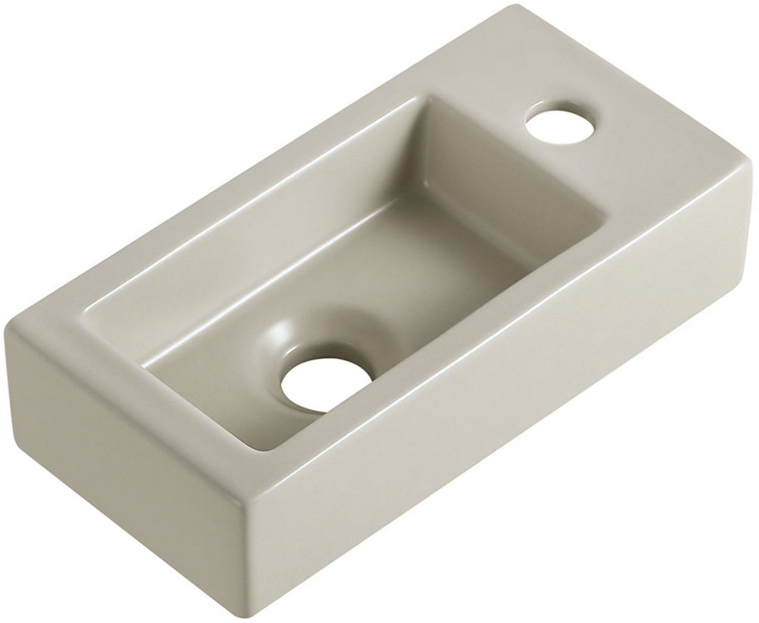 Wiesbaden Rhea S Mini Fontein Rechts 36,5 x 18 x 9 cm - Keramiek Beige