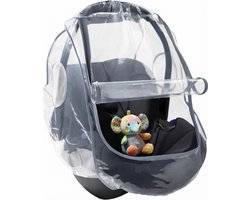 Livatto Universele regenhoes voor babyautostoel met rits en ventilatie - transparant, geschikt voor Maxi-Cosi, Cybex, Graco, Joie, Nuna