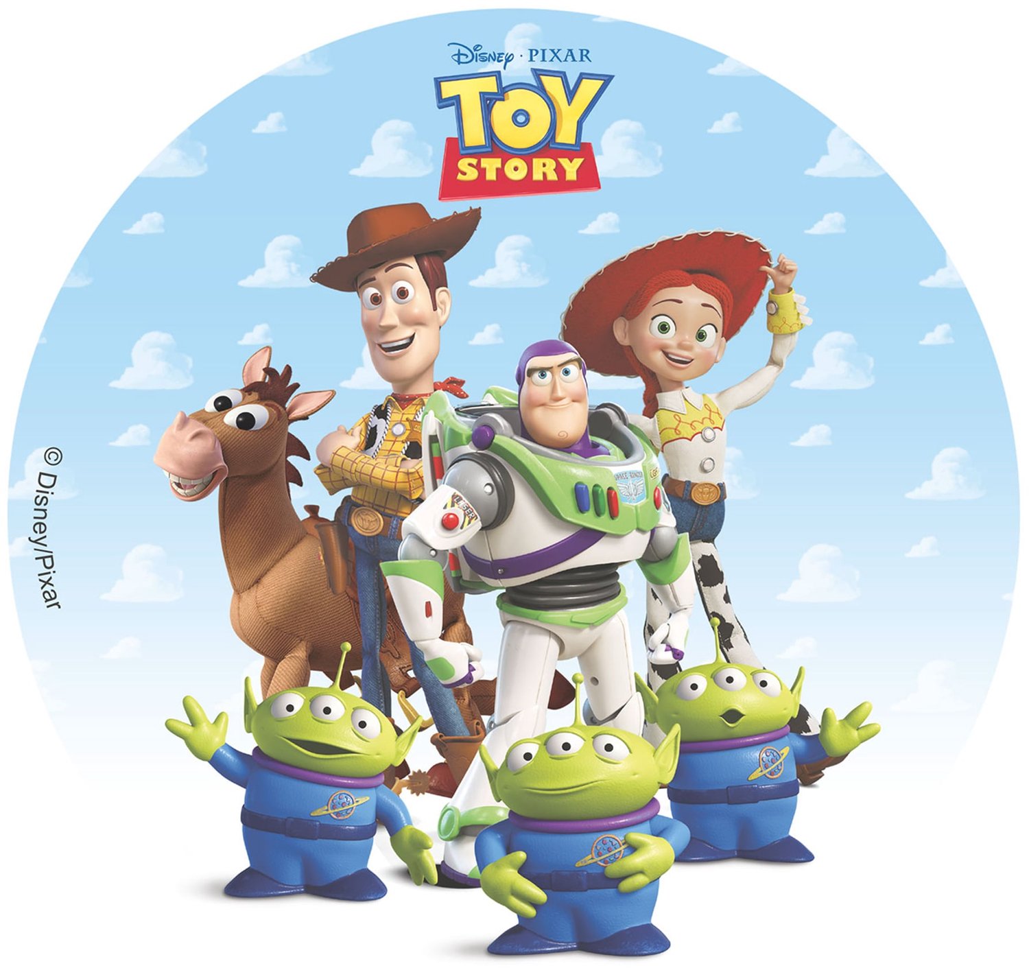 DEKORA - Eetbare ouwel schijf Toy Story 20 cm