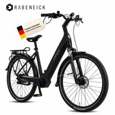 Rabeneick, Enviolo HD Naafversnelling, Traploze versnelling, 75 Nm Middenmotor, Comfort, 28 Inch elektrische Fiets, 522 Wh Accu, 51 cm Wave Frame, Elektrische Stadsfiets, Maximaal 150 km Actieradius, Pedelec, Dames en Heren, Zwart