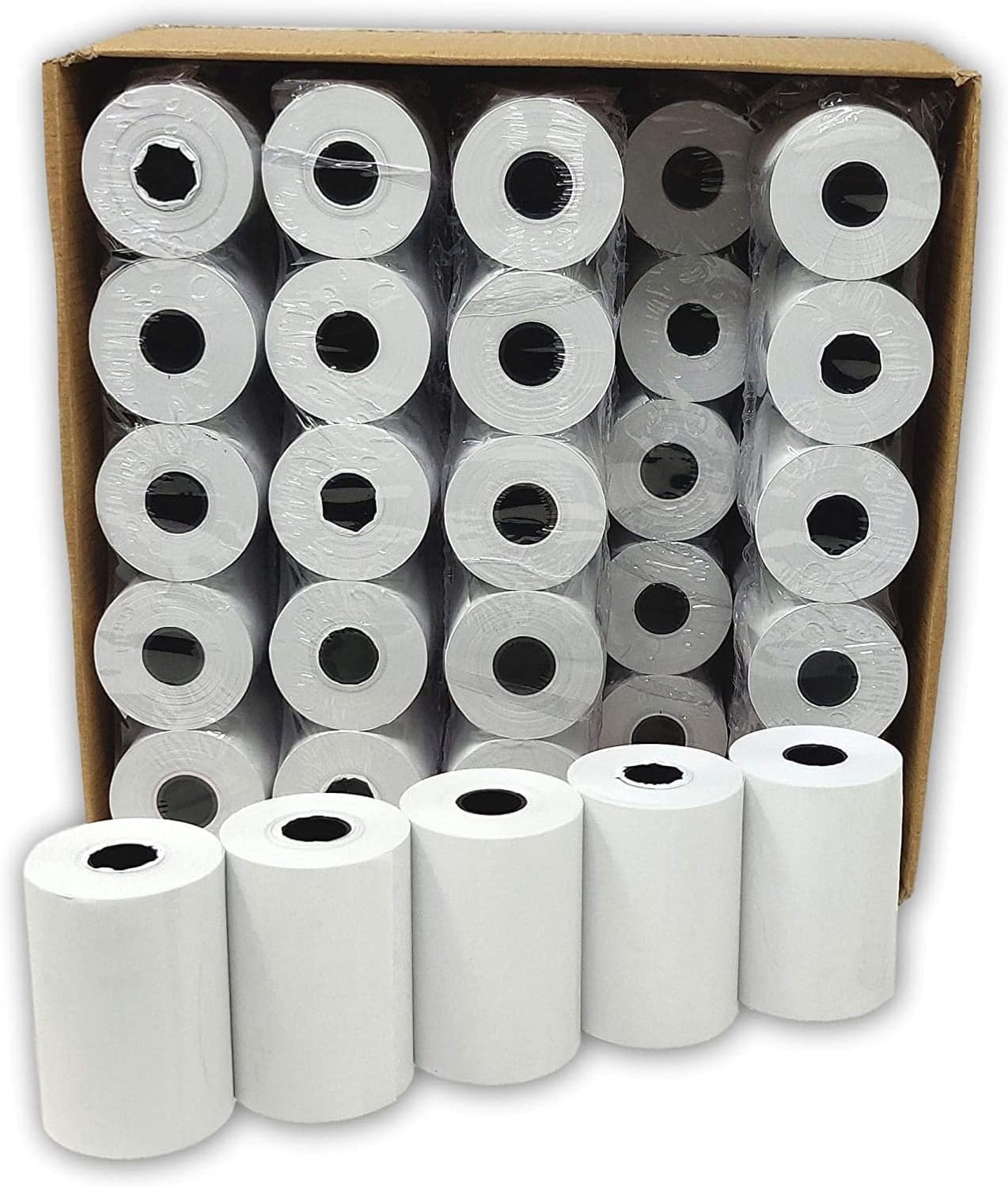 Thermische bankkaartspoelen 57 x 40 x 12 mm - Bisfenol A-vrij - Hoogwaardig papier - Geschikt voor creditcardterminals - Vemera