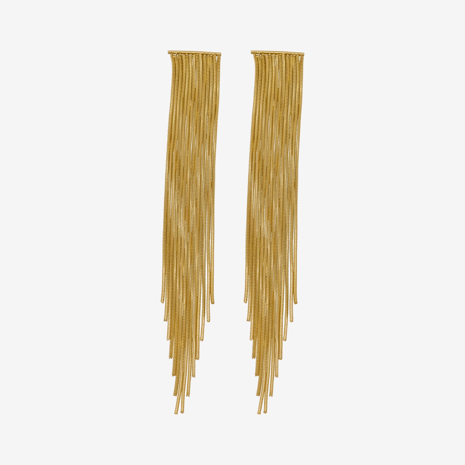 Essenza Long Tassel Chains Earrings Gold