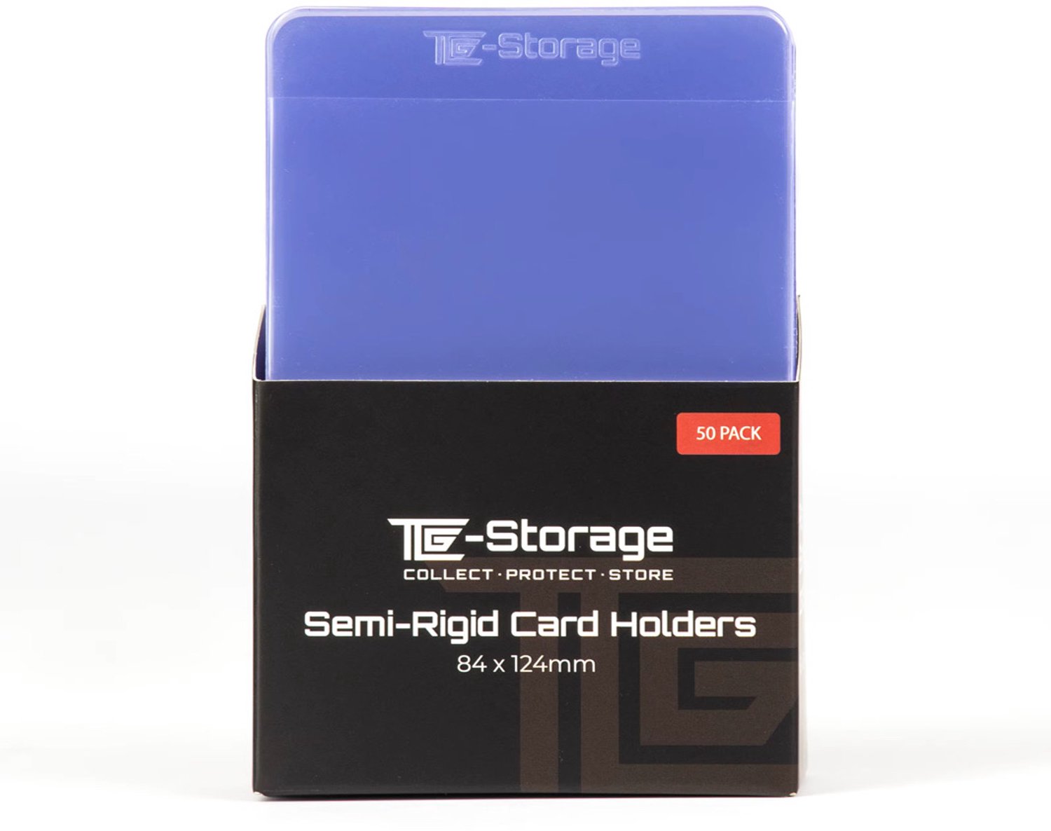 TCG-Storage Semi-Rigid Card Holders 50 Stuks - Kaartbeschermers - Transparante Opberghouders voor Trading Cards