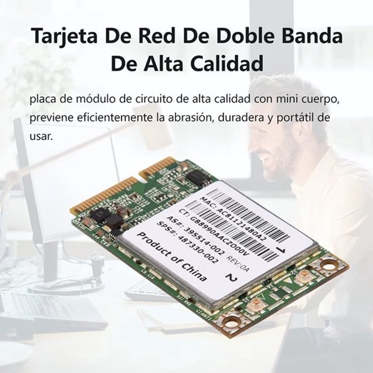Allecto - Mini PCI Netwerkkaart - Draadloze adapter - 300Mbps - Dual Band