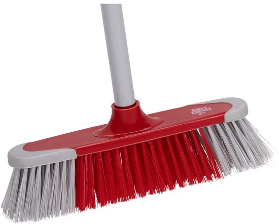 Dirt Devil Schoonmaakset 6 Stuks - Afwasborstel/ Handschrobber/ Zachte Bezem met Steel / Stoffer en Blik - Rood/ Grijs van Dirt Devil — afbeelding 2