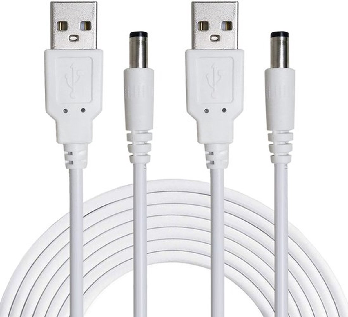 SPHProducts - USB naar DC Plug - Oplaadkabel - Wit - 1.5 meter - Geschikt voor