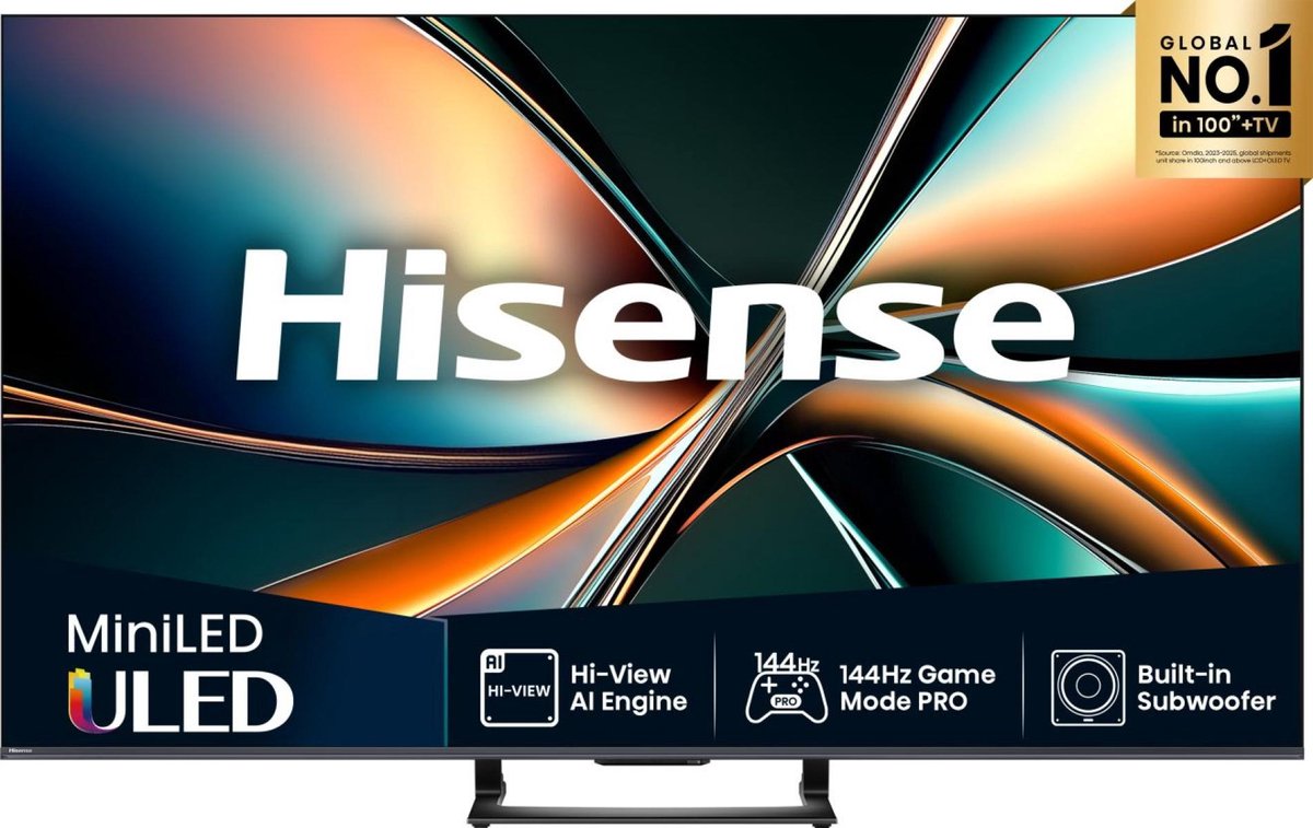 Bol.com Hisense 55U7Q - 55 inch - 4K MiniLED - 144hz - 2025 aanbieding