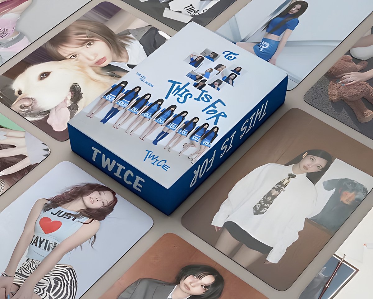KPOP 55pcs/box TWICE This Is For Photocard Blue Box [Fotokaarten]