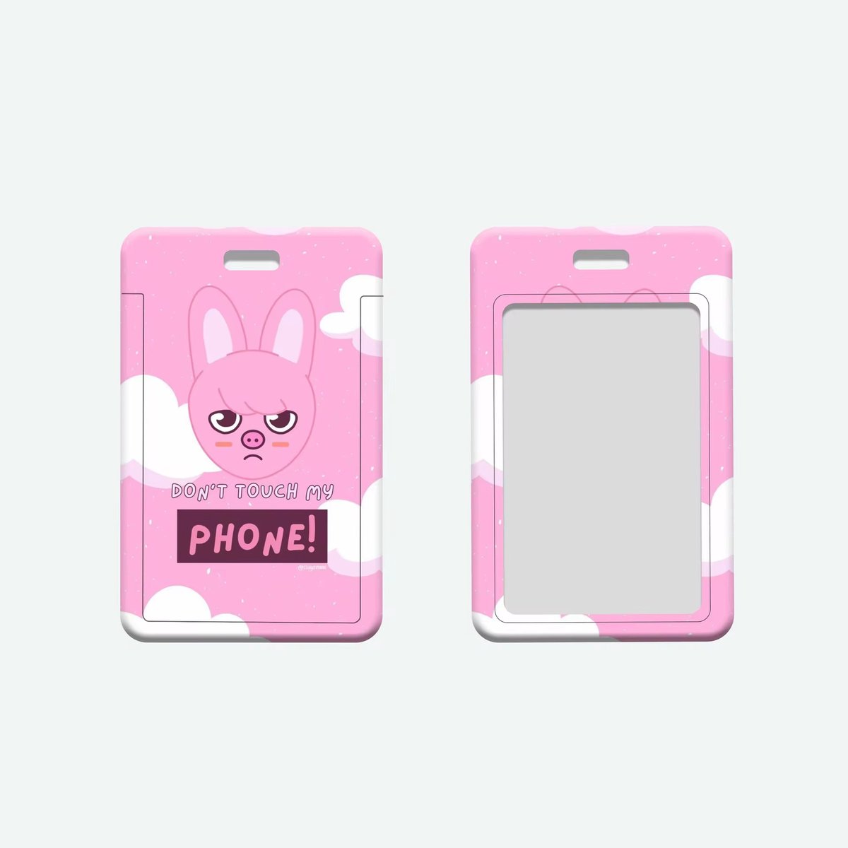 KPOP Stray Kids SKZ Bus Card Holder Pink Angry Bunny [Sleutelhanger]