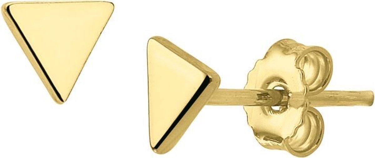 Glams oorknoppen driehoek - Zilver
