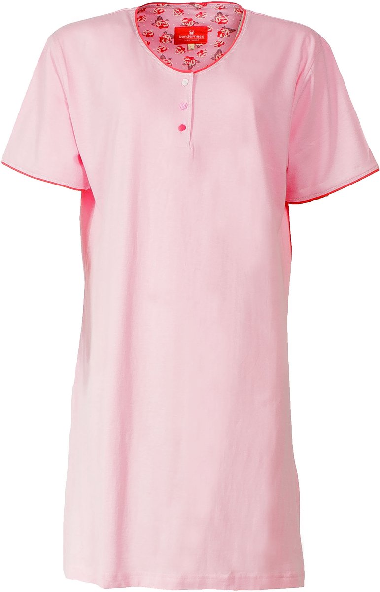 Tenderness Dames Nachthemd - 100% Katoen - Roze - Maat
