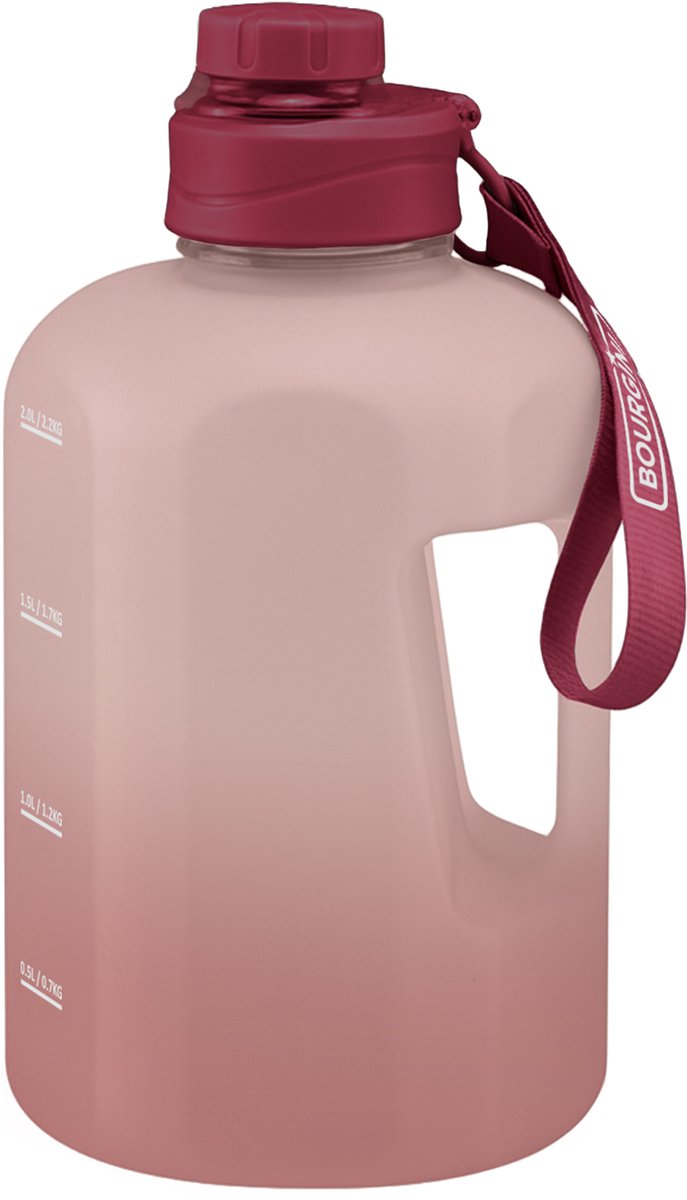 Drinkfles - Waterfles Dumbbell 2.2L - Roze