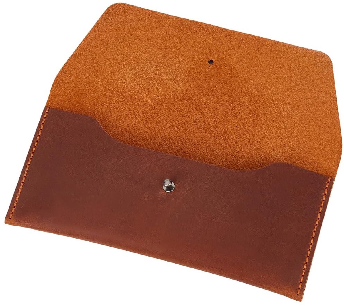 Elzusha - Echtleren Portemonnee - Retro Organizer voor Bankbiljetten - Bruin